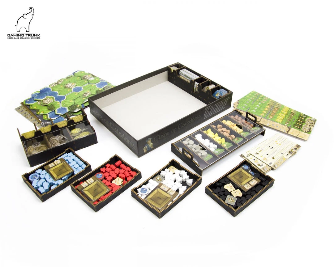 Gaming Trunk - Caledonia Organizer For Clans Of Caledonia™ Revision 2 (Natural Unstained) 1 Gaming Trunk - Caledonia Organizer For Clans Of Caledonia™ Revision 2 (Natural Unstained)