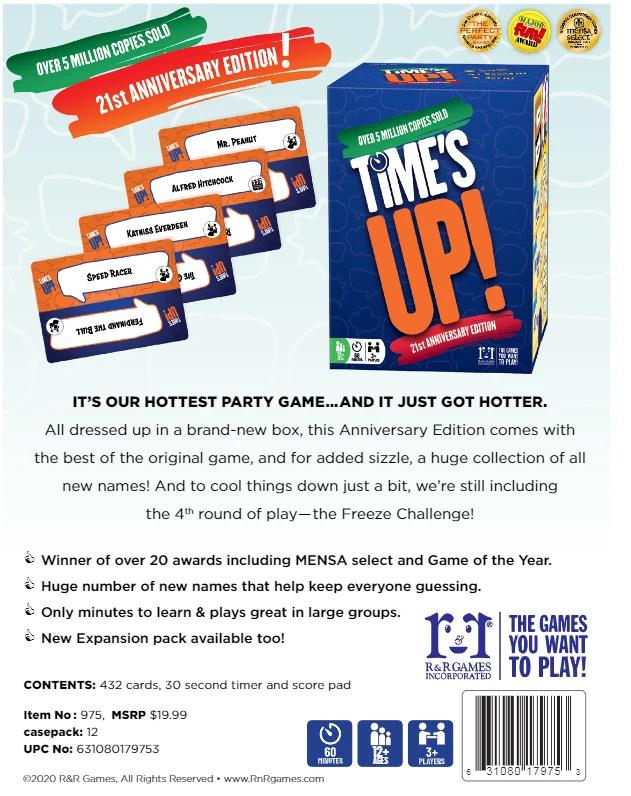 R&R Games Time's Up! (21st Anniversary Edition) Board Games 2 R&R Games Time's Up! (21st Anniversary Edition) Board Games