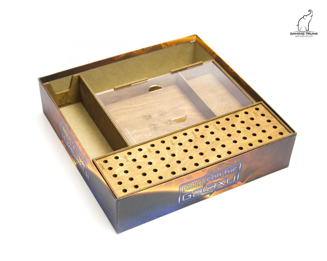 Gaming Trunk - Galactic Roll Organizer For Roll For The Galaxy (Walnut) 10 Gaming Trunk - Galactic Roll Organizer For Roll For The Galaxy (Walnut)