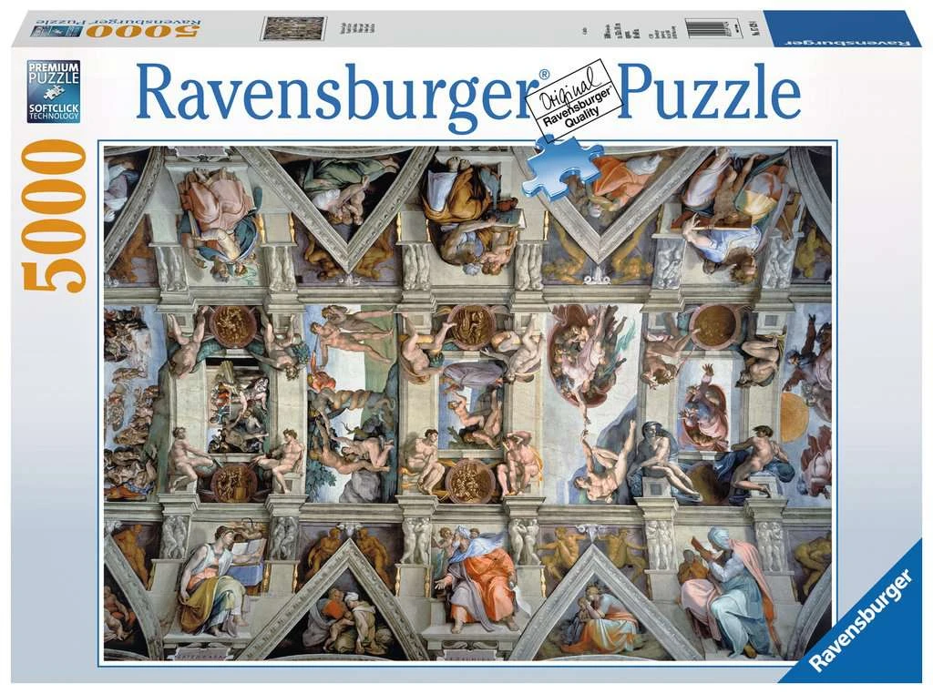 Jun 27-Jul 3, 2022 Puzzle - Ravensburger - Sistine Chapel (5000 Pieces) 1 Jun 27-Jul 3, 2022 Puzzle - Ravensburger - Sistine Chapel (5000 Pieces)