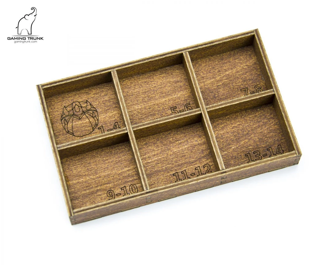 Gaming Trunk - Cave Organizer For Caverna (Walnut) 9 Gaming Trunk - Cave Organizer For Caverna (Walnut)