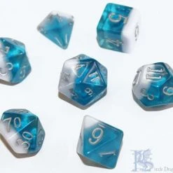 Little Dragon Corp Birthday Dice - March Aquamarine