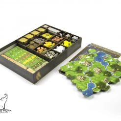 Gaming Trunk - Caledonia Organizer For Clans Of Caledonia Board Game (Black) (For First Edition Of The Game)