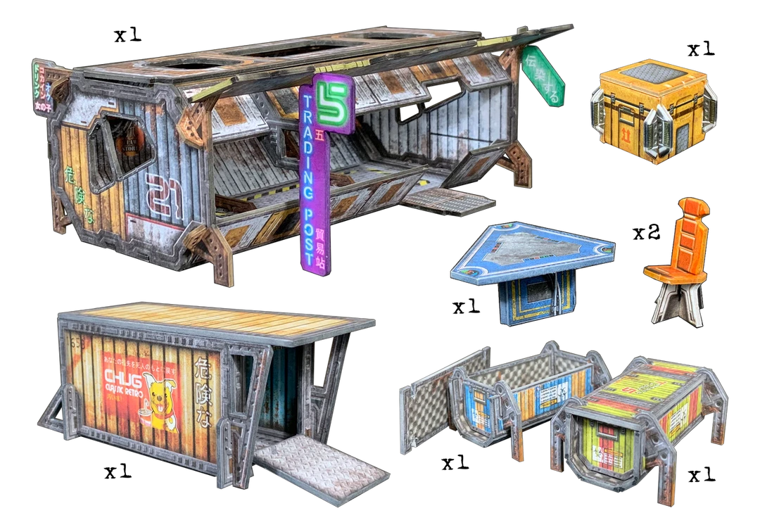 Battle Systems Ltd Board Games Battle Systems Scifi Terrain Trade Container Set (Import) 2 Battle Systems Ltd Board Games Battle Systems Scifi Terrain Trade Container Set (Import)