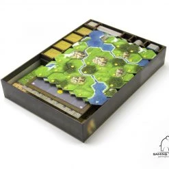 Gaming Trunk - Caledonia Organizer For Clans Of Caledonia Board Game (Black) (For First Edition Of The Game)