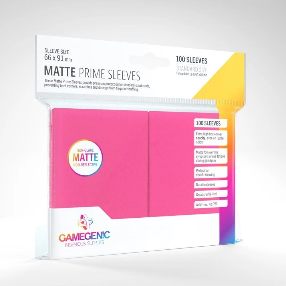 Gamegenic - Matte Prime Sleeves - Pink (100ct) 1 Gamegenic - Matte Prime Sleeves - Pink (100ct)