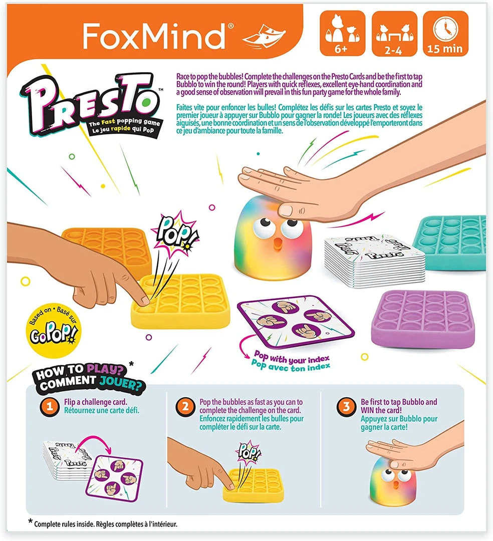 FoxMind Go Pop! Presto Best Selling Children Games 3 FoxMind Go Pop! Presto Best Selling Children Games