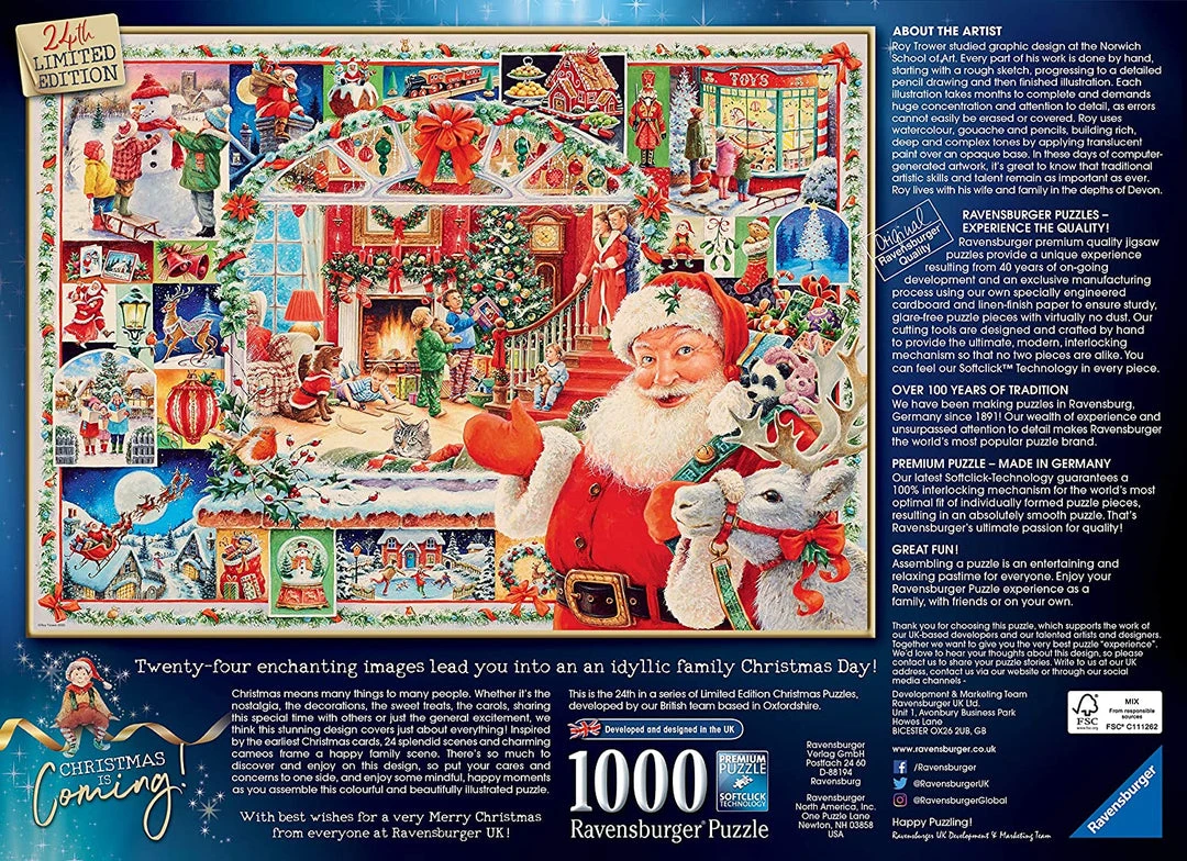 Puzzle - Ravensburger - Christmas Is Coming! (1000 Pieces) Jun 27-Jul 3, 2022 2 Puzzle - Ravensburger - Christmas Is Coming! (1000 Pieces) Jun 27-Jul 3, 2022