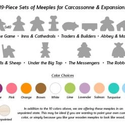 MeepleSource - 19-Piece Set Of Pink Meeples (Compatible With Carcassonne & Expansions) May 16-22, 2022