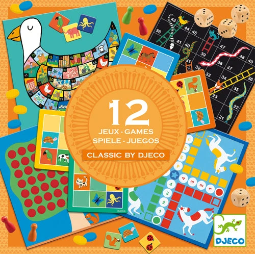 Djeco Classic Board Games (Set Of 12) 1 Djeco Classic Board Games (Set Of 12)
