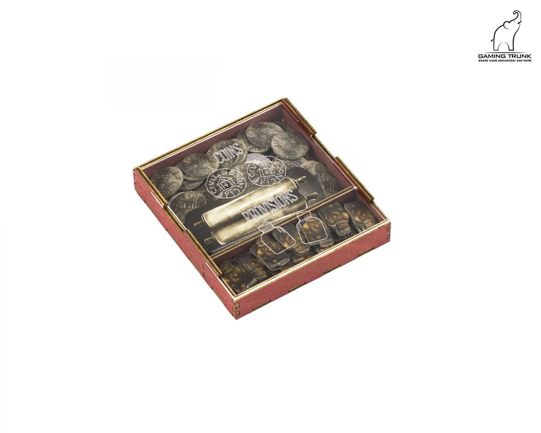 Gaming Trunk - Paladins Organizer For Paladins Of The West Kingdom (Red) 3 Gaming Trunk - Paladins Organizer For Paladins Of The West Kingdom (Red)