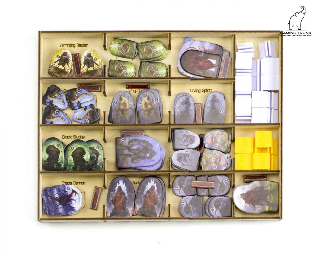 Gaming Trunk - Lion Jaws Organizer Compatible With Gloomhaven: Jaws Of The Lion (Natural Unstained) 10 Gaming Trunk - Lion Jaws Organizer Compatible With Gloomhaven: Jaws Of The Lion (Natural Unstained)