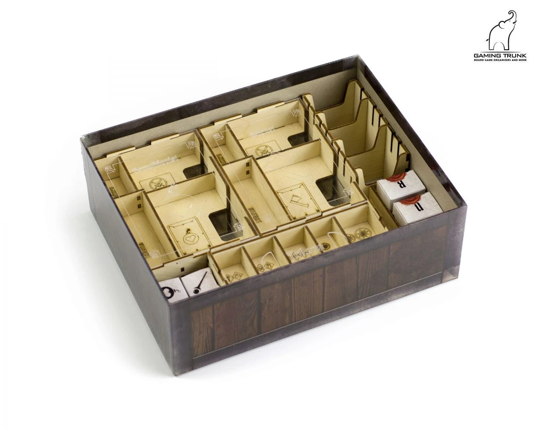Gaming Trunk - Lion Jaws Organizer Compatible With Gloomhaven: Jaws Of The Lion (Natural Unstained) 7 Gaming Trunk - Lion Jaws Organizer Compatible With Gloomhaven: Jaws Of The Lion (Natural Unstained)