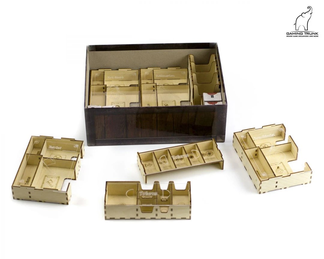 Gaming Trunk - Lion Jaws Organizer Compatible With Gloomhaven: Jaws Of The Lion (Natural Unstained) 6 Gaming Trunk - Lion Jaws Organizer Compatible With Gloomhaven: Jaws Of The Lion (Natural Unstained)