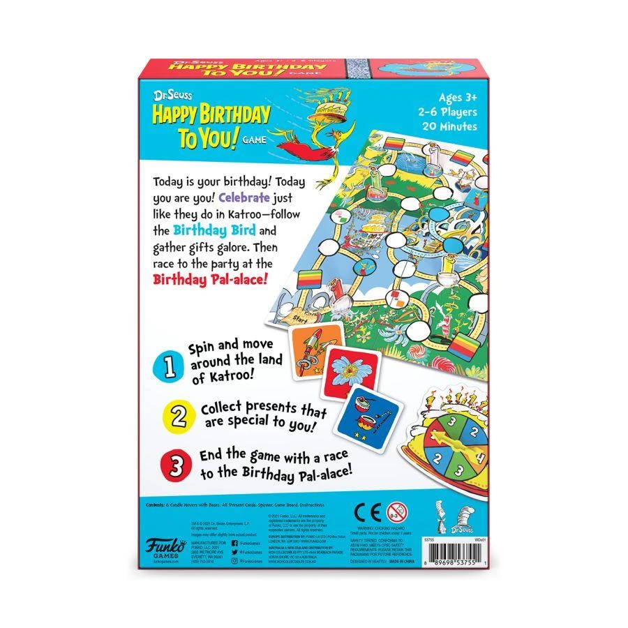 Funko Games Dr. Seuss Happy Birthday To You! Game Board Games 3 Funko Games Dr. Seuss Happy Birthday To You! Game Board Games