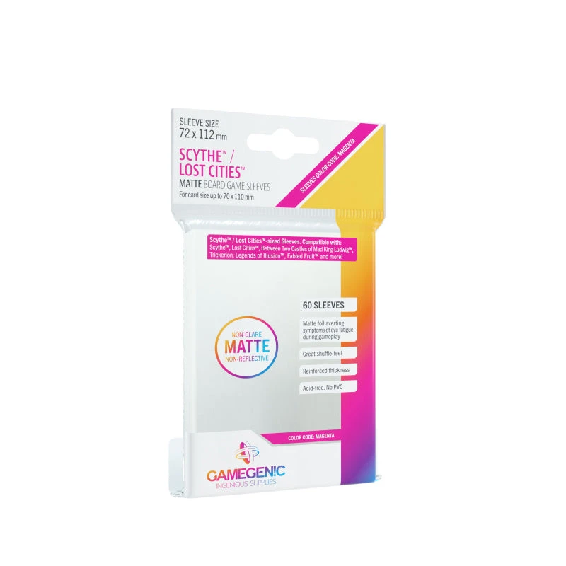 Jun 13-19, 2022 Gamegenic - Scythe / Lost Cities Matte Sleeves (60ct) 1 Jun 13-19, 2022 Gamegenic - Scythe / Lost Cities Matte Sleeves (60ct)