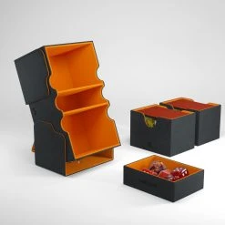 Deck Boxes Gamegenic: Stronghold XL Convertible Deck Box Exclusive Edition - Black / Orange (200ct)