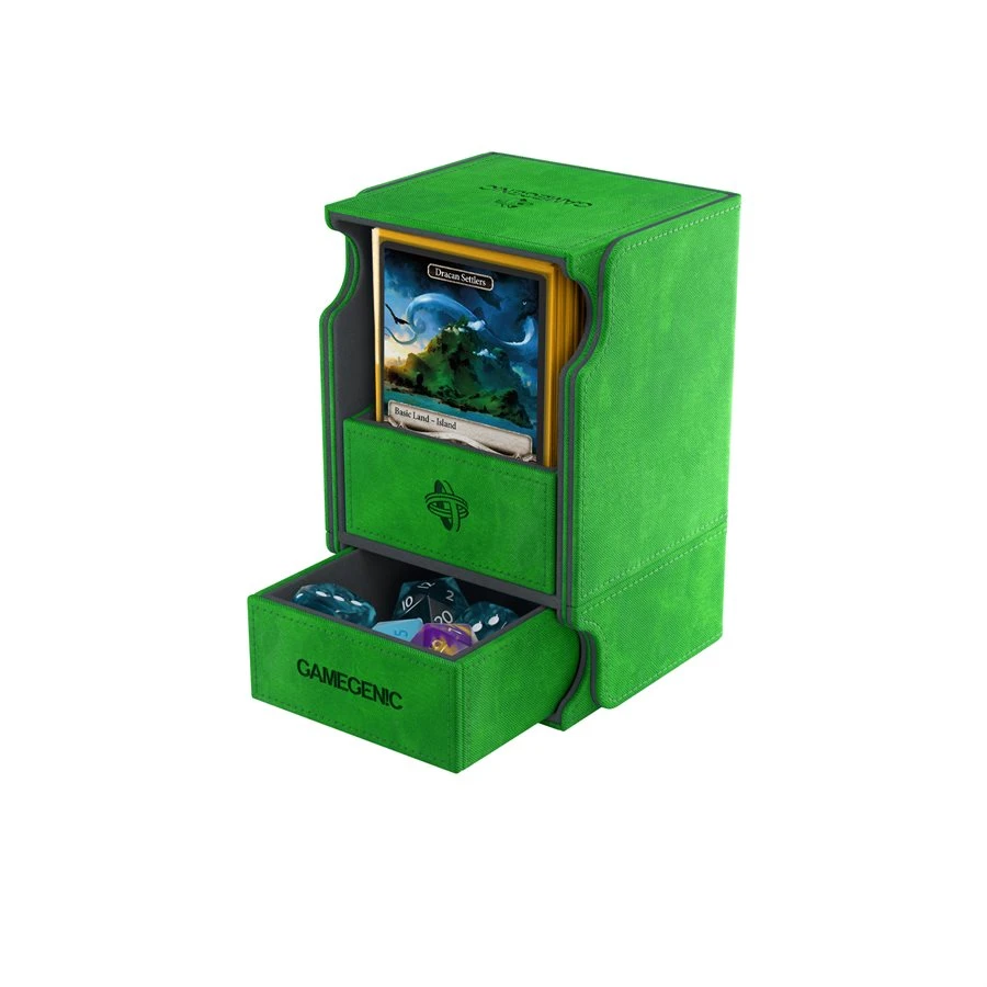 Gamegenic: Watchtower Convertible Deck Box - Green (100ct) Deck Boxes 2 Gamegenic: Watchtower Convertible Deck Box - Green (100ct) Deck Boxes