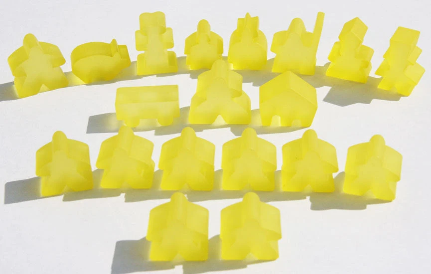 Hans Im Glück Carcassonne: Meeple - Complete Toy Figure Set (19 Pieces) (Frozen Yellow) (Import) Import Games 1 Hans Im Glück Carcassonne: Meeple - Complete Toy Figure Set (19 Pieces) (Frozen Yellow) (Import) Import Games