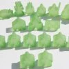 Hans Im Glück Import Games Carcassonne: Meeple - Complete Toy Figure Set (19 Pieces) (Frozen Light Green) (Import)