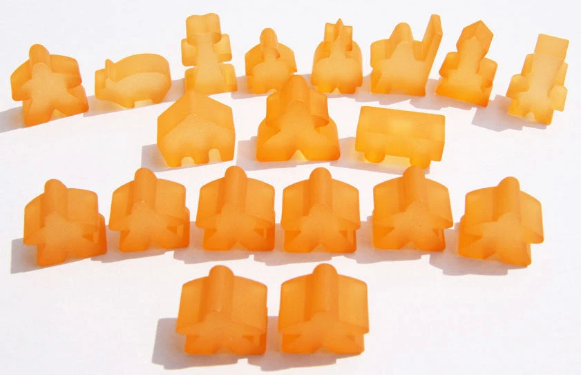 Hans Im Glück Import Games Carcassonne: Meeple - Complete Toy Figure Set (19 Pieces) (Frozen Orange) (Import) 1 Hans Im Glück Import Games Carcassonne: Meeple - Complete Toy Figure Set (19 Pieces) (Frozen Orange) (Import)