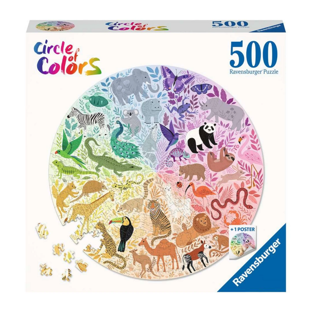 Puzzle - Ravensburger - Circle Of Colors - Animals (500 Pieces) 1 Puzzle - Ravensburger - Circle Of Colors - Animals (500 Pieces)