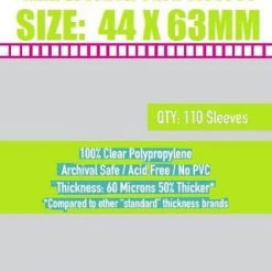 Jun 13-19, 2022 Sleeve Kings - '"Etherfields Mini Compatible" Sleeves (44 X 63 MM) - 110 Pack