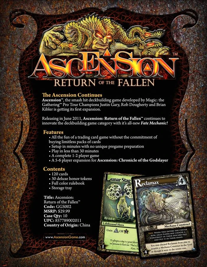 Ultra PRO Ascension: Return Of The Fallen (Third Edition) 2 Ultra PRO Ascension: Return Of The Fallen (Third Edition)