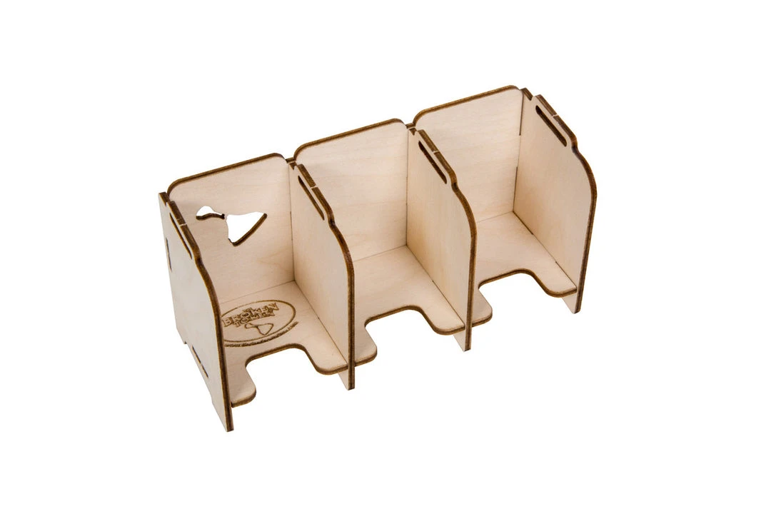 The Broken Token Broken Token - Stacking Tabletop Card Holder - Mini 3 Tray 2 The Broken Token Broken Token - Stacking Tabletop Card Holder - Mini 3 Tray