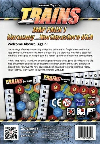 AEG Trains: Map Pack 1 - Germany/Northeastern USA Board Games 1 AEG Trains: Map Pack 1 - Germany/Northeastern USA Board Games
