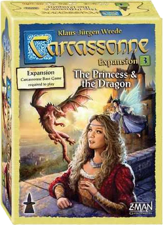 Z-Man Games Carcassonne: The Princess & The Dragon (New Edition) Board Games 1 Z-Man Games Carcassonne: The Princess & The Dragon (New Edition) Board Games
