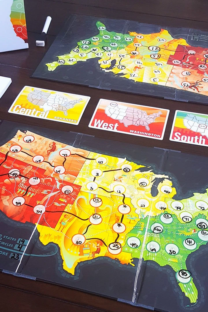 BoardGameTables.com On Tour - Additional Player Map (4 Maps Pack) 1 BoardGameTables.com On Tour - Additional Player Map (4 Maps Pack)