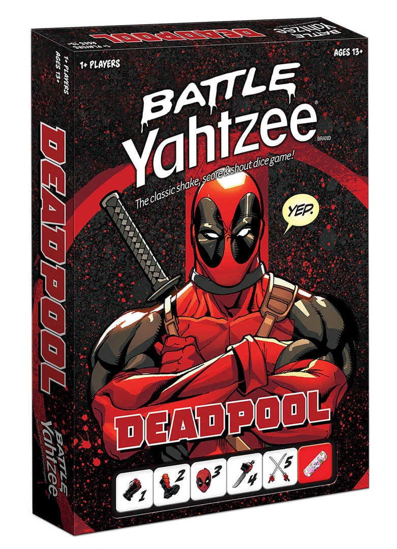 USAopoly Battle Yahtzee: Marvel Deadpool 1 USAopoly Battle Yahtzee: Marvel Deadpool