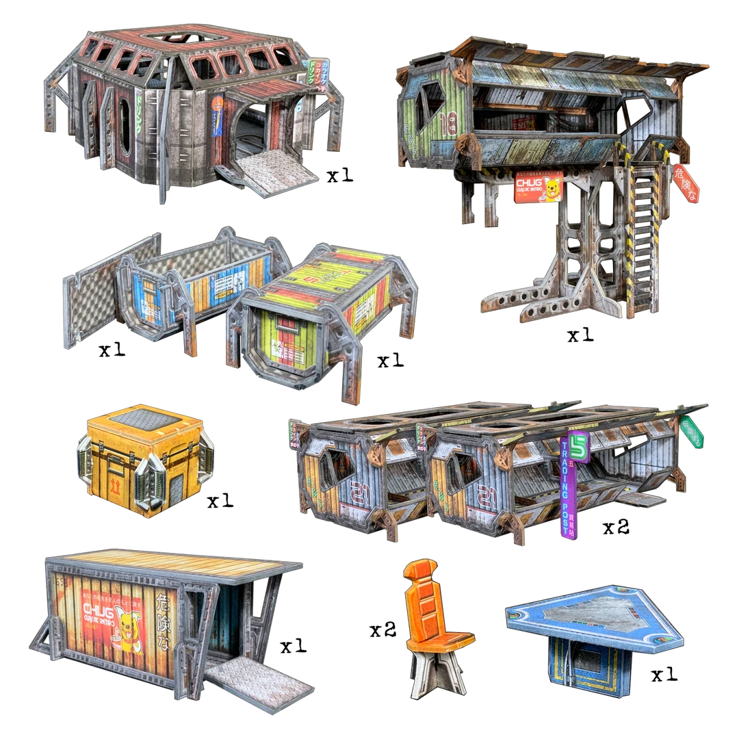 Battle Systems Ltd Battle Systems Scifi Terrain Trader Encampment Core Set (Import) 6 Battle Systems Ltd Battle Systems Scifi Terrain Trader Encampment Core Set (Import)