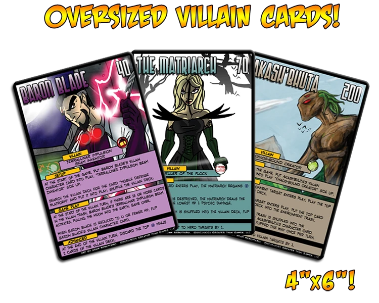 Greater Than Games, LLC Board Games Sentinels Of The Multiverse - Villain Oversized Cards 1 Greater Than Games, LLC Board Games Sentinels Of The Multiverse - Villain Oversized Cards