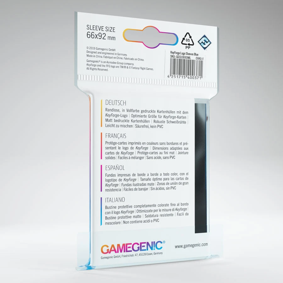 Gamegenic - Keyforge Logo Sleeves - Blue Jun 13-19, 2022 4 Gamegenic - Keyforge Logo Sleeves - Blue Jun 13-19, 2022