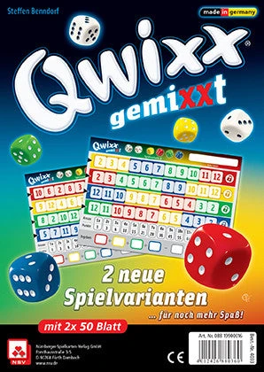 Nürnberger-Spielkarten-Verlag Qwixx Gemixxt (Import) Board Games 1 Nürnberger-Spielkarten-Verlag Qwixx Gemixxt (Import) Board Games