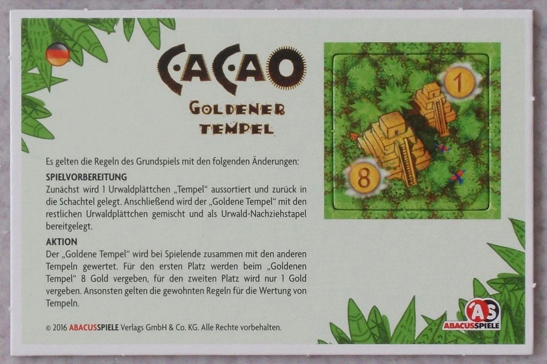 ABACUSSPIELE Cacao: Golden Temple (Import) 1 ABACUSSPIELE Cacao: Golden Temple (Import)