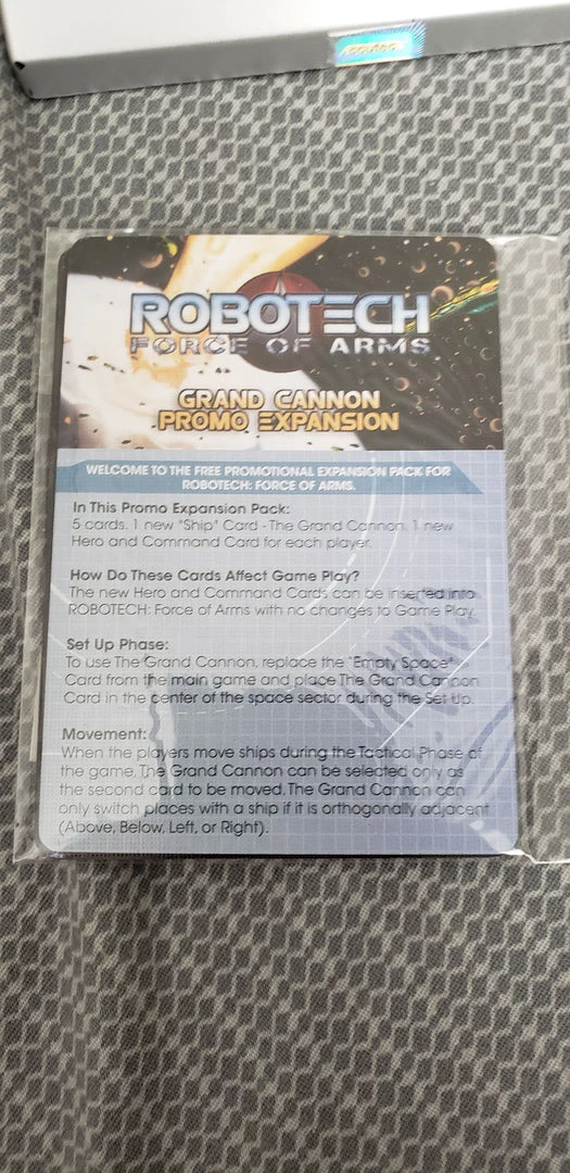SolarFlare Games Board Games Robotech Force Of Arms: Grand Cannon Promo Expansion 1 SolarFlare Games Board Games Robotech Force Of Arms: Grand Cannon Promo Expansion