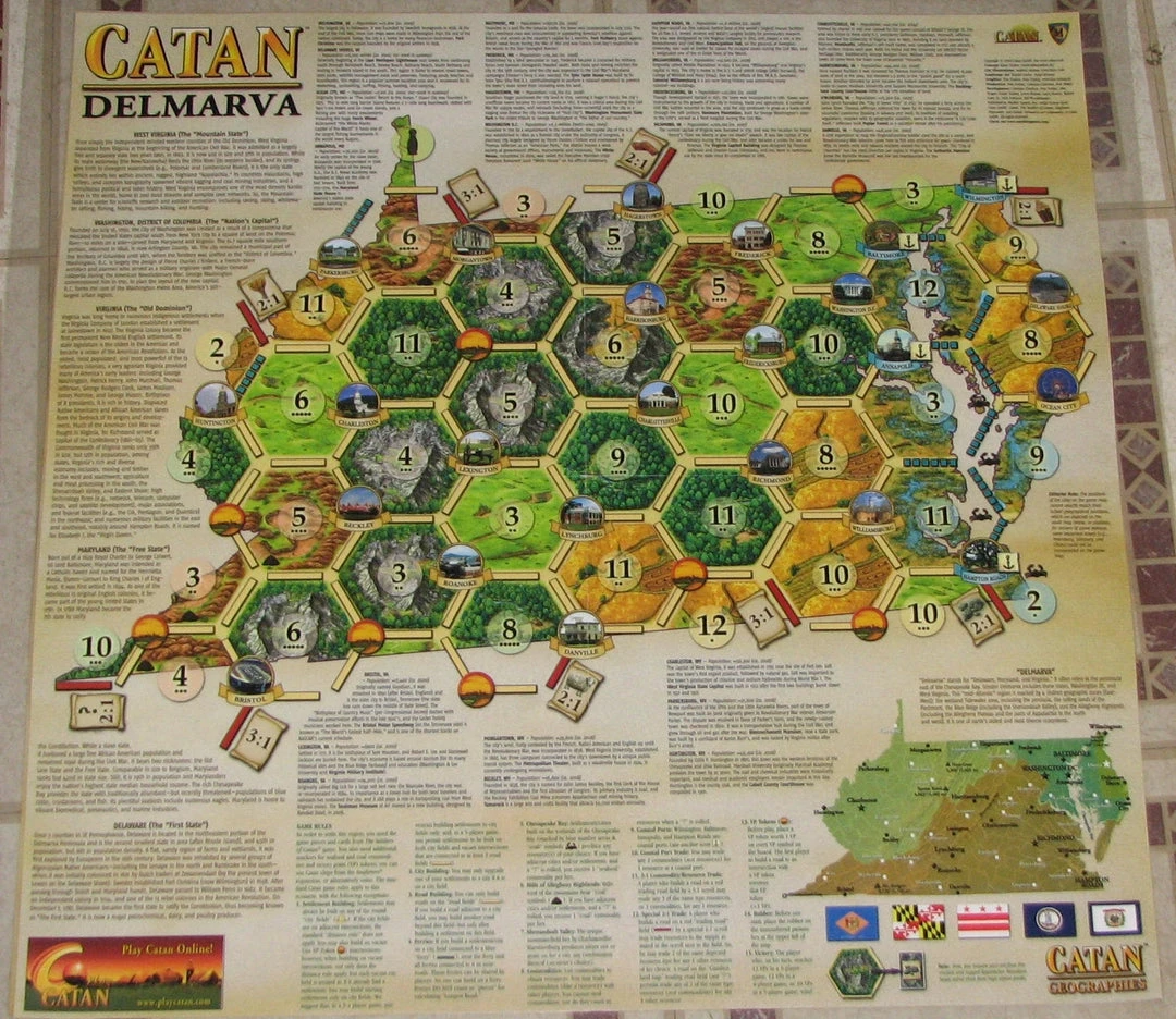 Mayfair Games Catan Geographies: Delmarva 1 Mayfair Games Catan Geographies: Delmarva