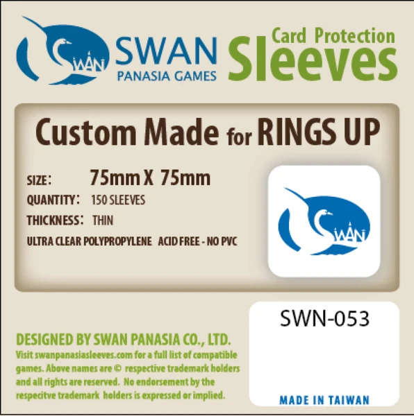 SWAN Sleeves - Card Sleeves (75 X 75mm) - 150 Pack, Thin Sleeves 1 SWAN Sleeves - Card Sleeves (75 X 75mm) - 150 Pack, Thin Sleeves