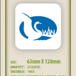 SWAN Sleeves - Card Sleeves (63 X 128 Mm) - 50 Pack, Thick Sleeves Jun 13-19, 2022